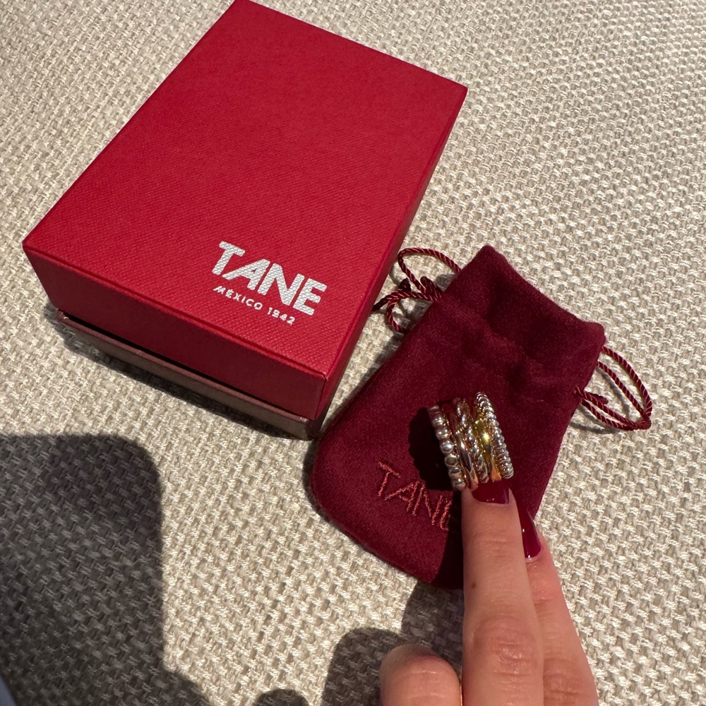 Chic Silver, Gold, and Rose Stacked Rings - Picture 4 of 5